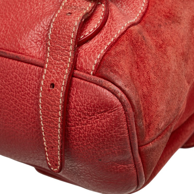 Gucci Bamboo Suede Leather Backpack