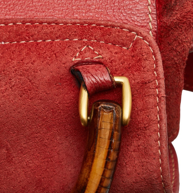 Gucci Bamboo Suede Leather Backpack