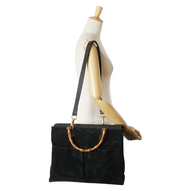 Gucci Bamboo Suede Leather 2way Bag