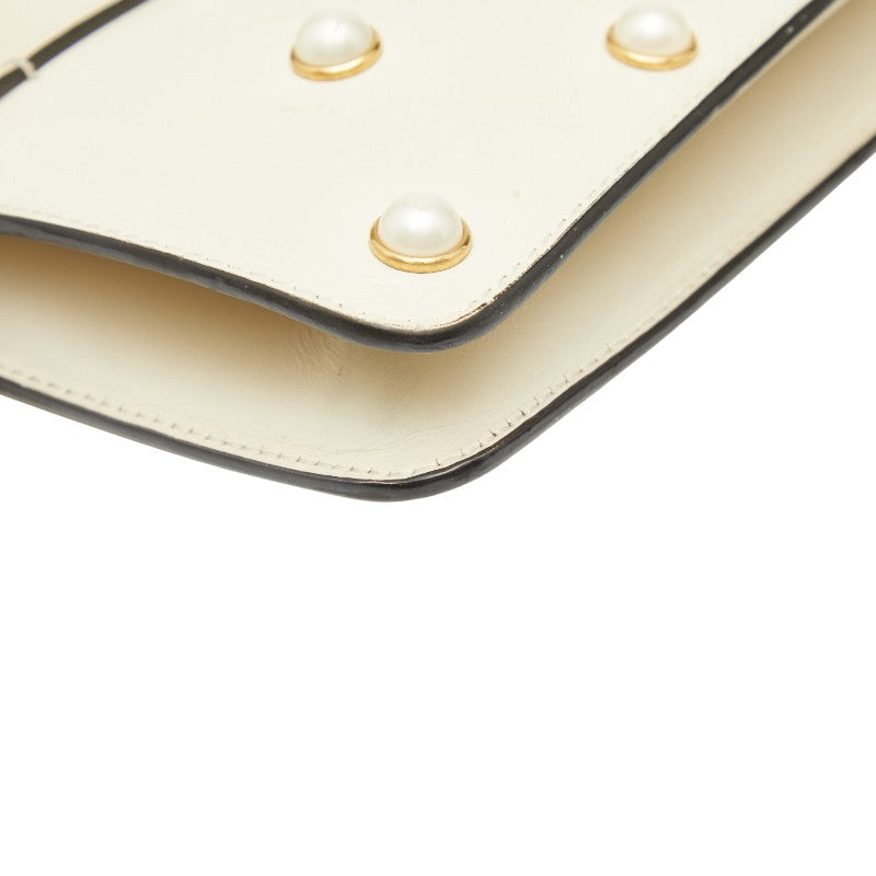 Gucci Broadway Pearl & Bee Leather 2way Shoulder Bag