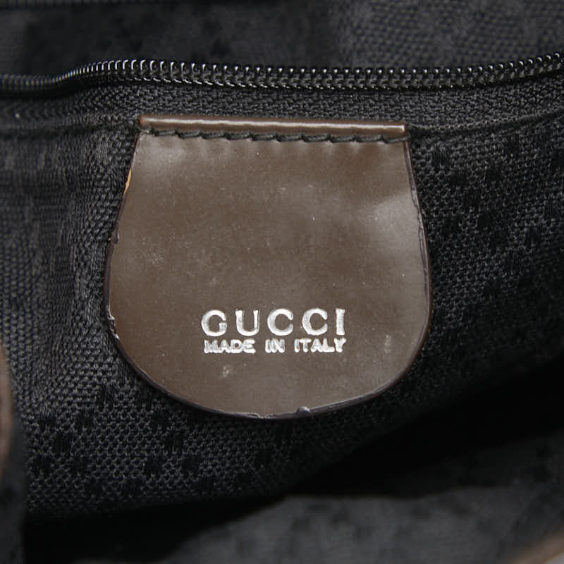Gucci Bamboo Nylon Patent Leather 2way Bag