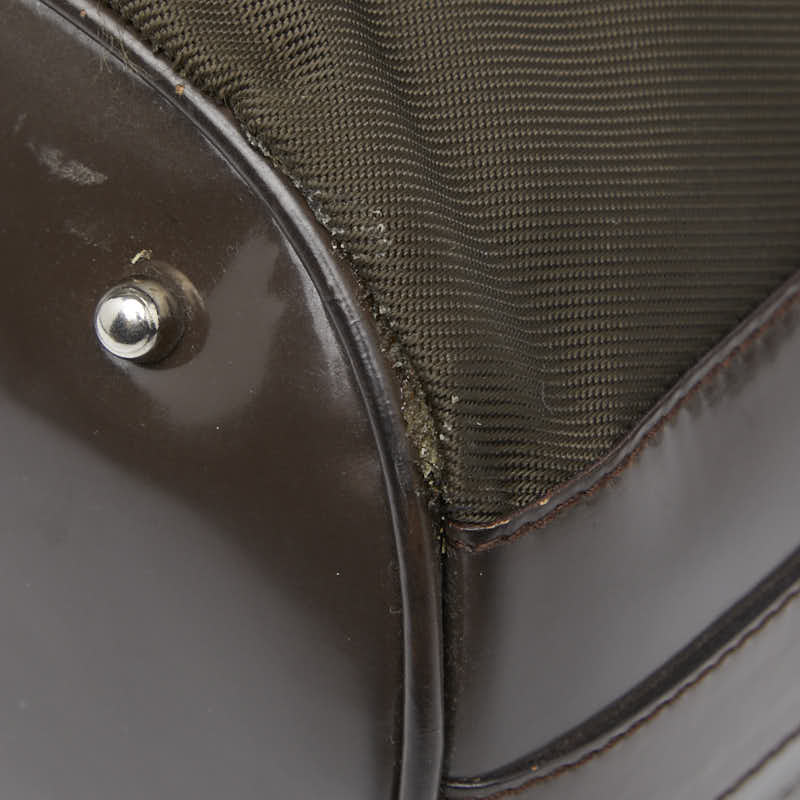 Gucci Bamboo Nylon Patent Leather 2way Bag