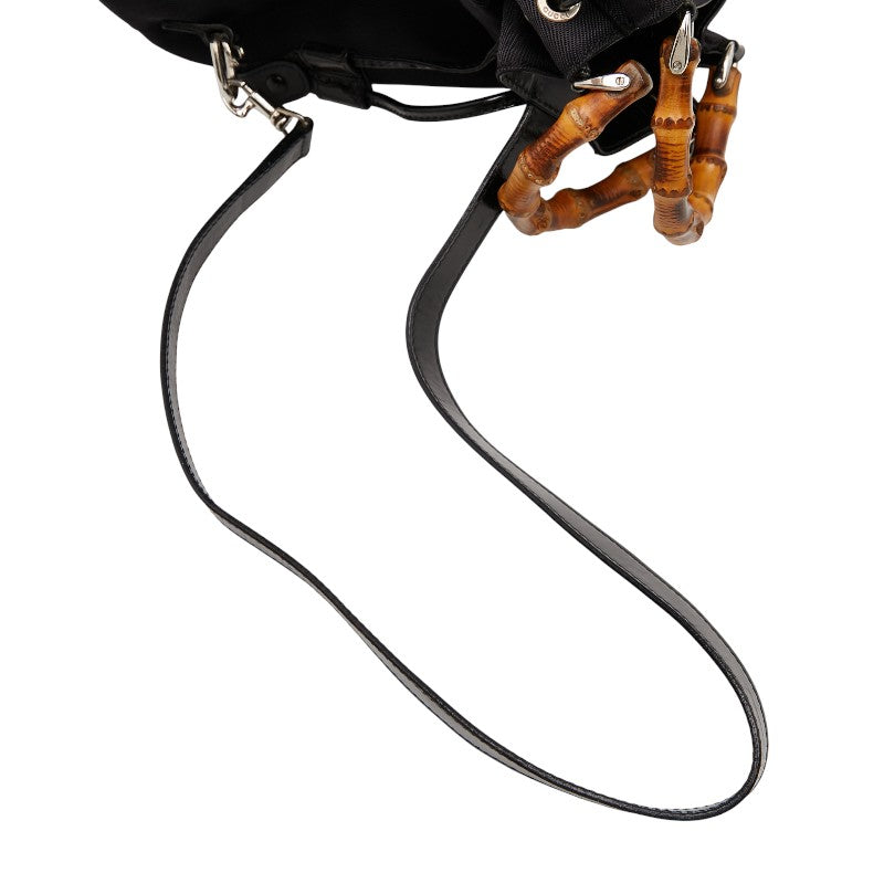 Gucci Bamboo Nylon Leather 2way Bag