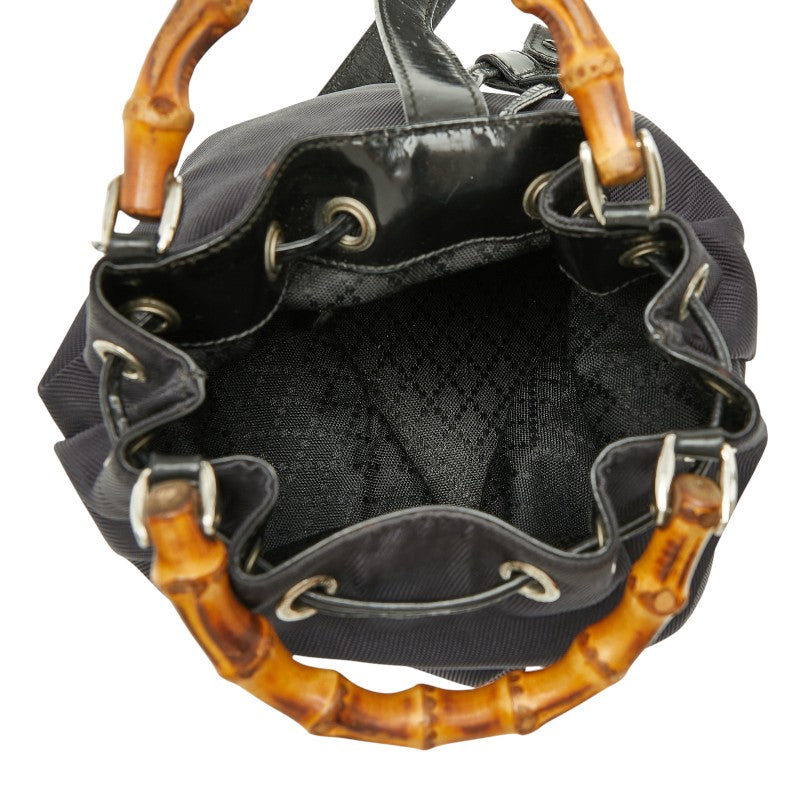 Gucci Bamboo Nylon Leather 2way Bag