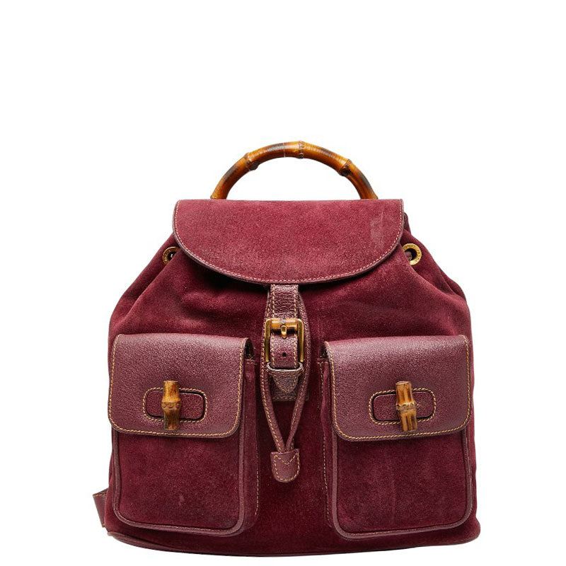 Gucci Bamboo Suede Backpack