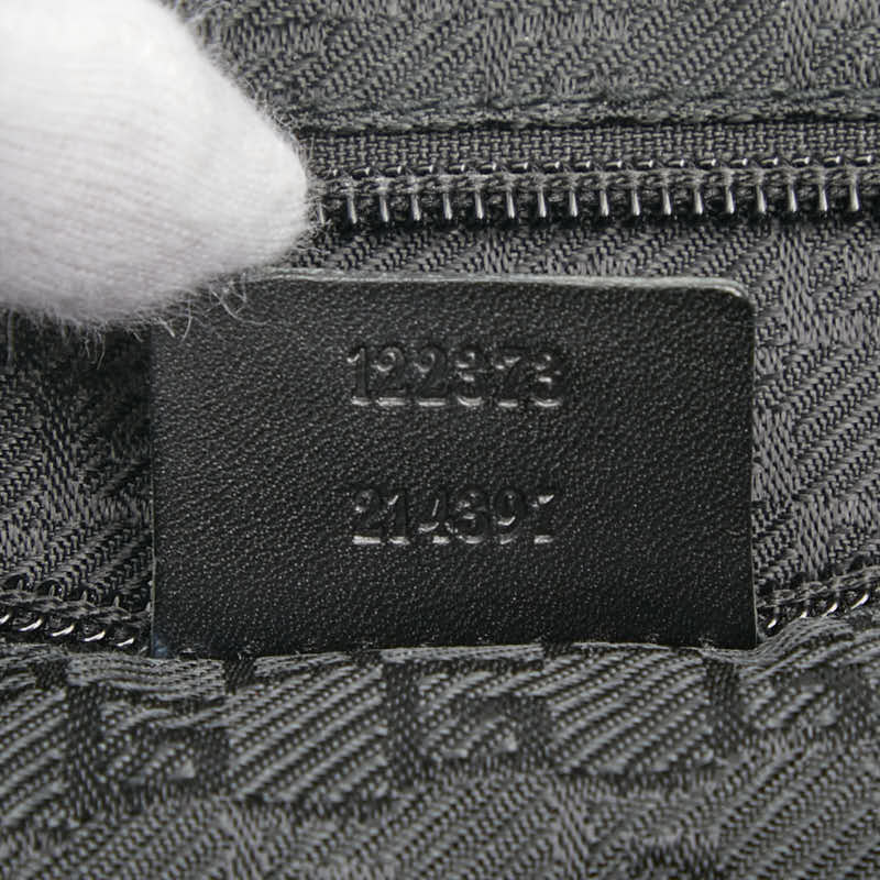 Gucci 122373 Nylon Leather Messenger Bag