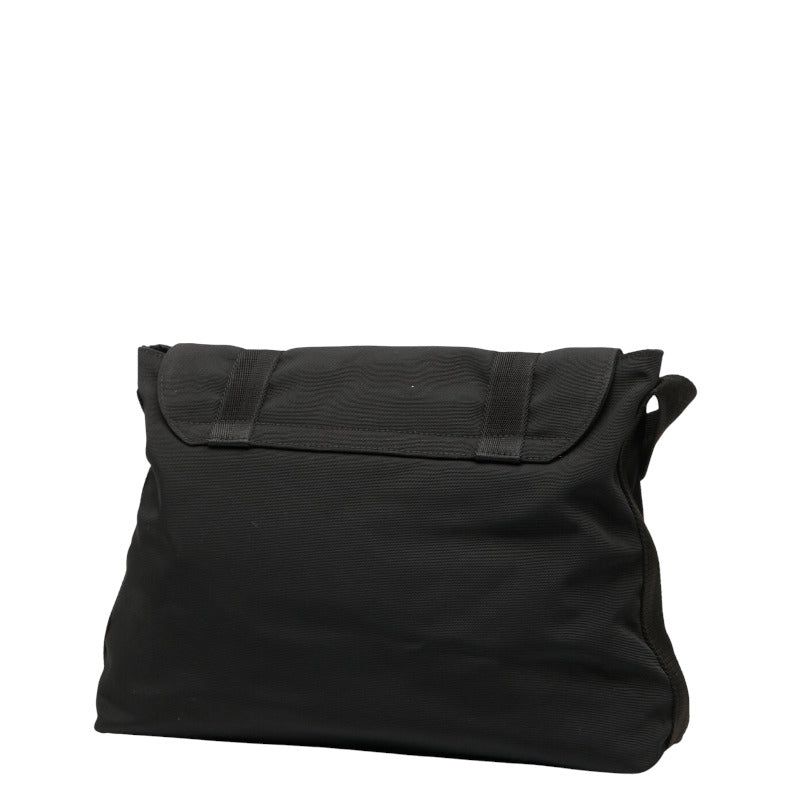 Gucci 122373 Nylon Leather Messenger Bag
