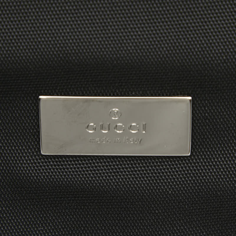 Gucci 122373 Nylon Leather Messenger Bag