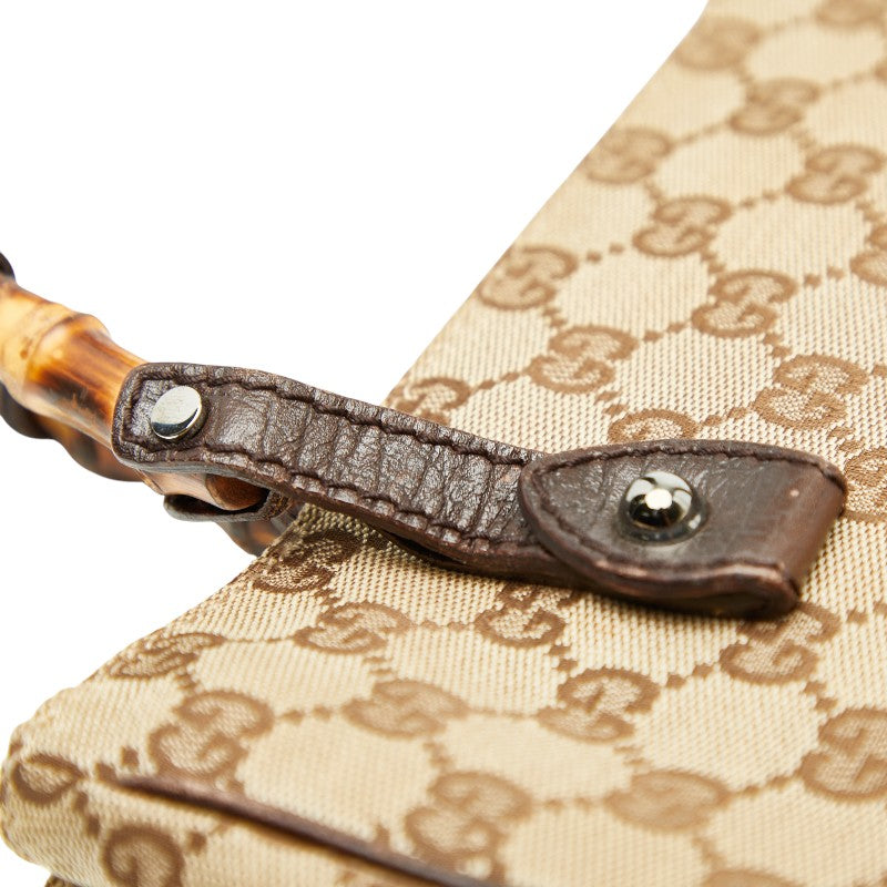 Gucci Bamboo GG Canvas Shoulder Bag