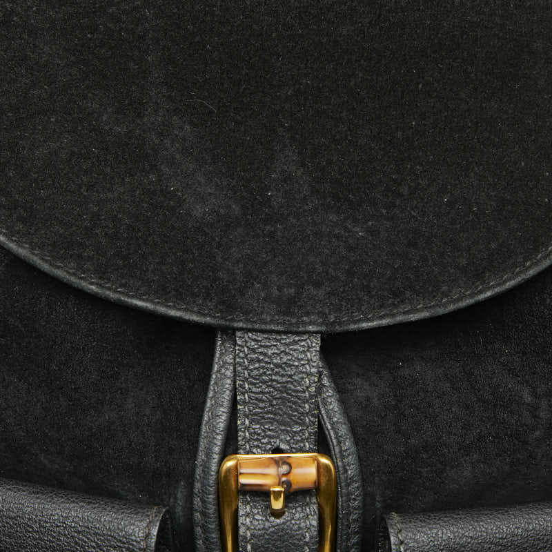 Gucci Bamboo Suede Leather Backpack