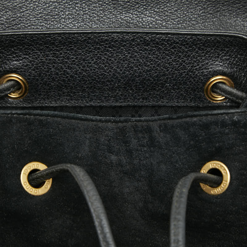 Gucci Bamboo Suede Leather Backpack