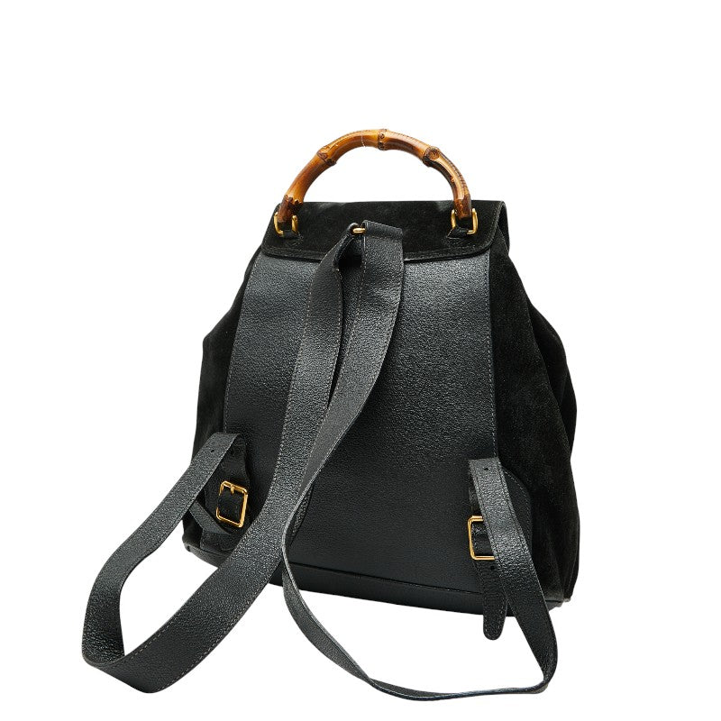 Gucci Bamboo Suede Leather Backpack