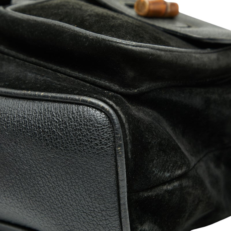 Gucci Bamboo Suede Leather Backpack
