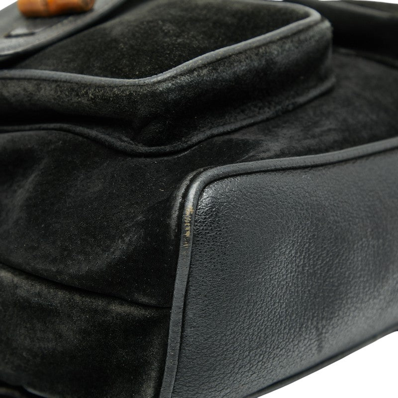 Gucci Bamboo Suede Leather Backpack