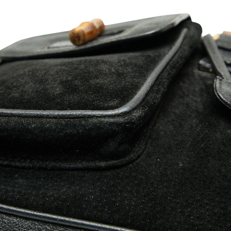 Gucci Bamboo Suede Leather Backpack