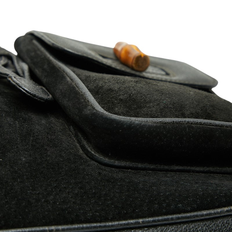 Gucci Bamboo Suede Leather Backpack