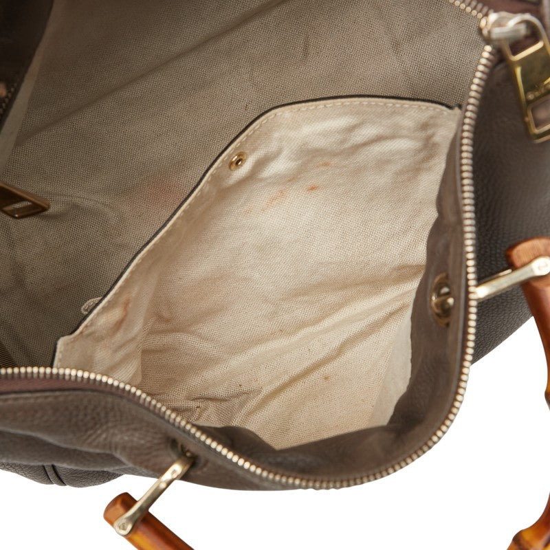 Gucci Bamboo Leather 2way Bag