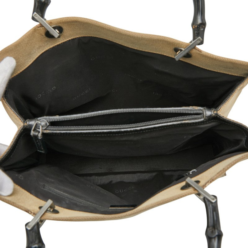 Gucci Bamboo Canvas Tote Bag