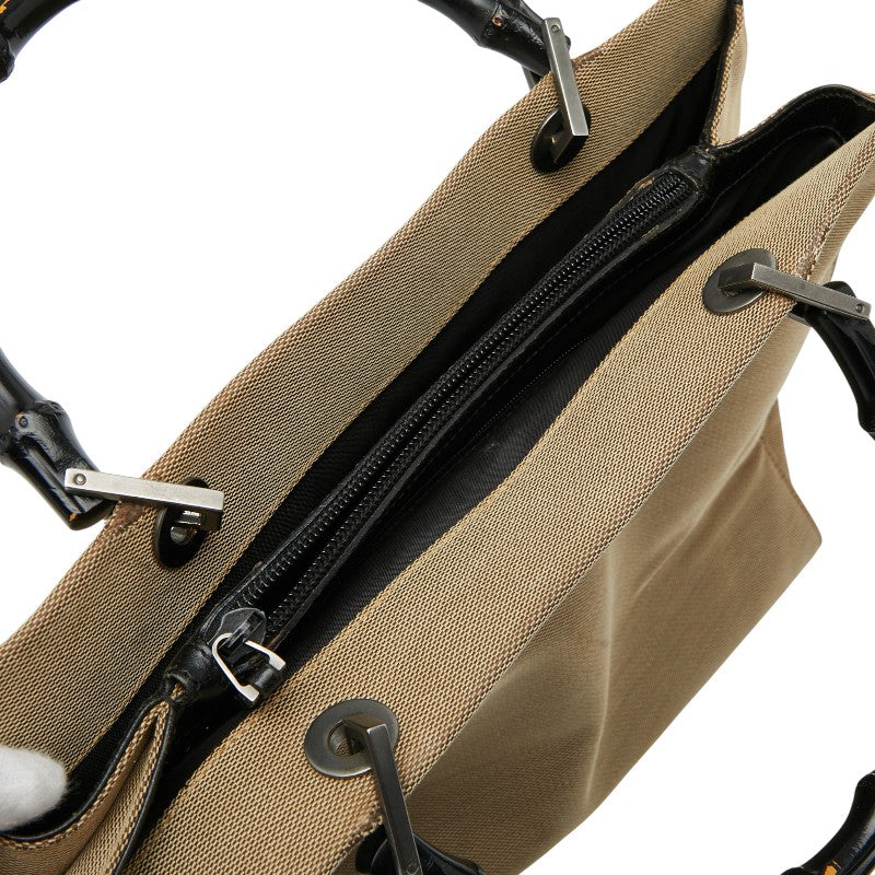 Gucci Bamboo Canvas Tote Bag