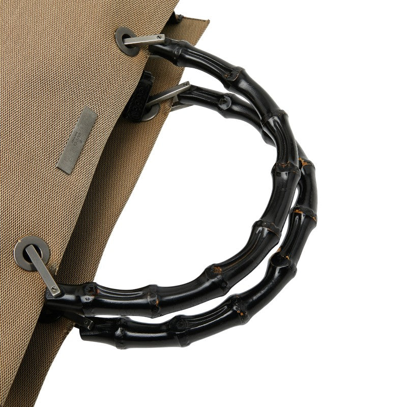 Gucci Bamboo Canvas Tote Bag