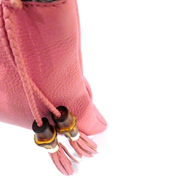 Gucci Bamboo Line Leather Clutch Bag