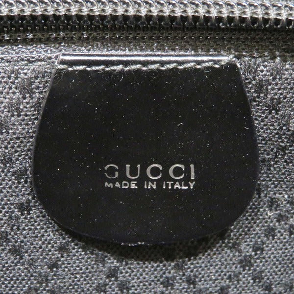 Gucci Bamboo Canvas Leather Handbag