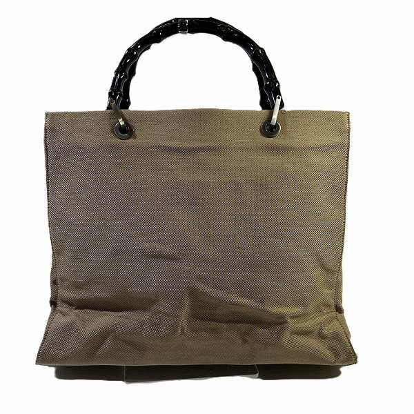 Gucci Bamboo Nylon Canvas Tote Bag