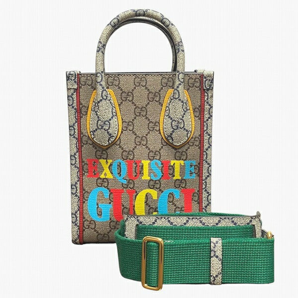 Gucci EXQUISITE GG Supreme Leather 2way Bag