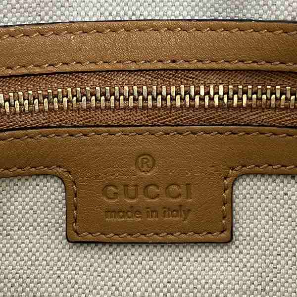 Gucci Attache Medium Leather Canvas 2way Bag