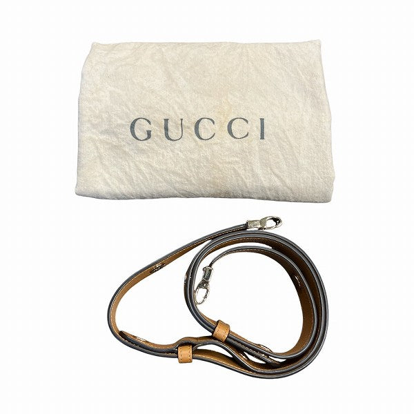 Gucci Attache Medium Leather Canvas 2way Bag