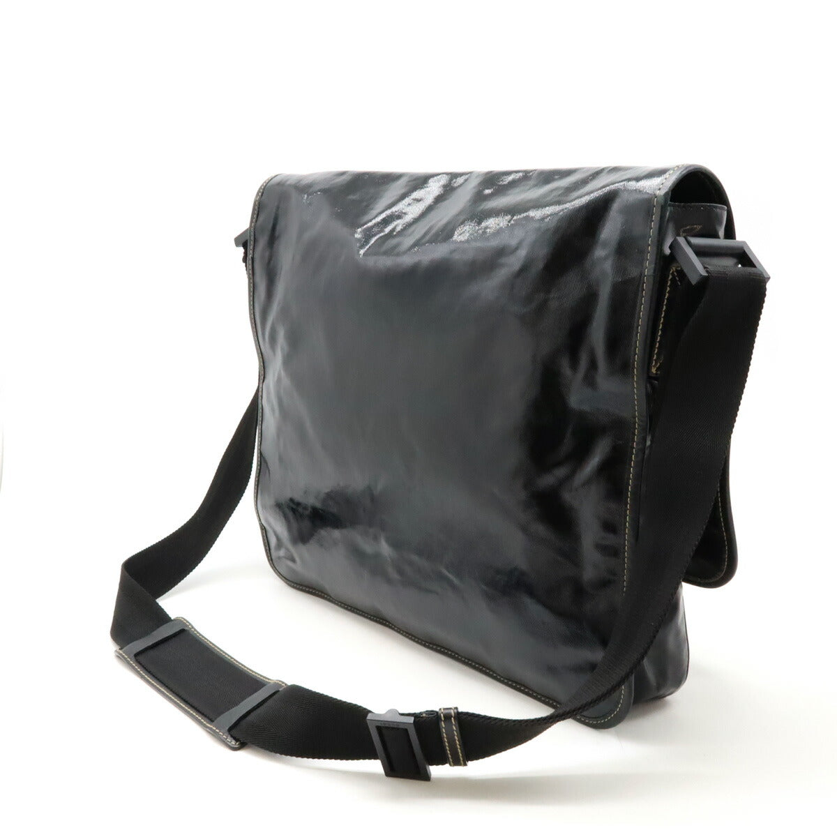 Gucci Coated Canvas Crest Emblem Shoulder Bag 181094