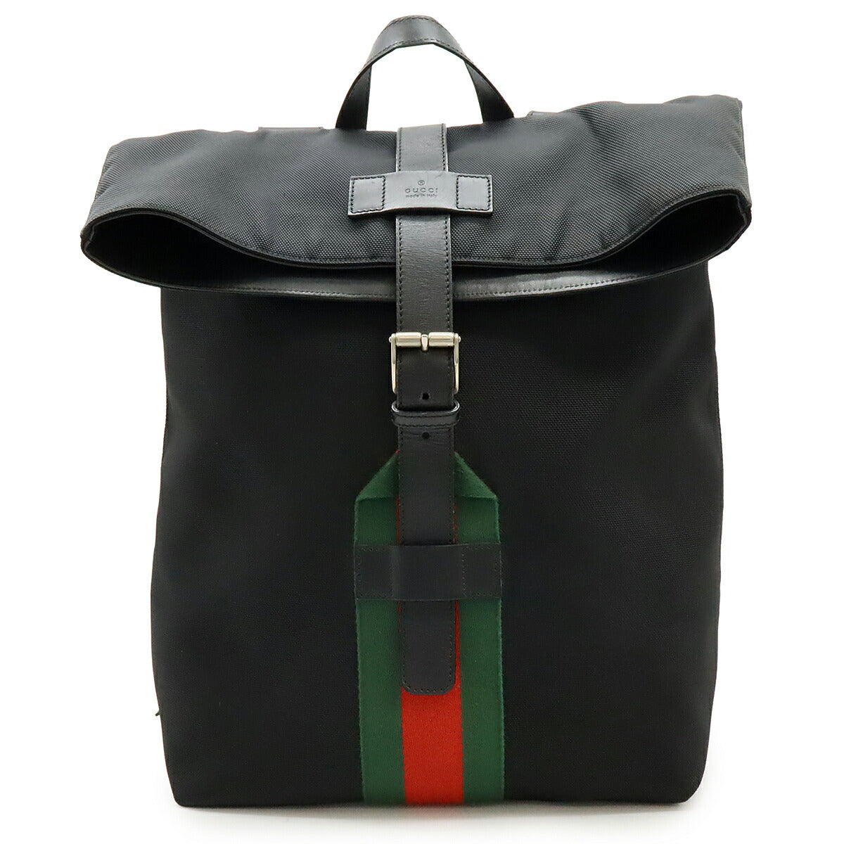 Gucci Band Techno Canvas Leather Backpack
