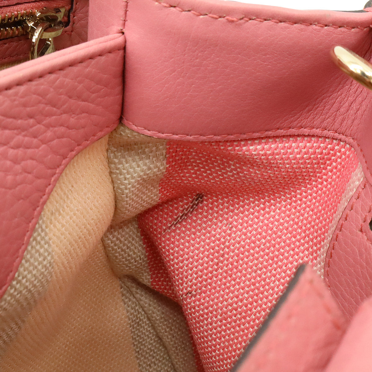 Gucci Bamboo Small Shopper Straw Leather 2way Handbag