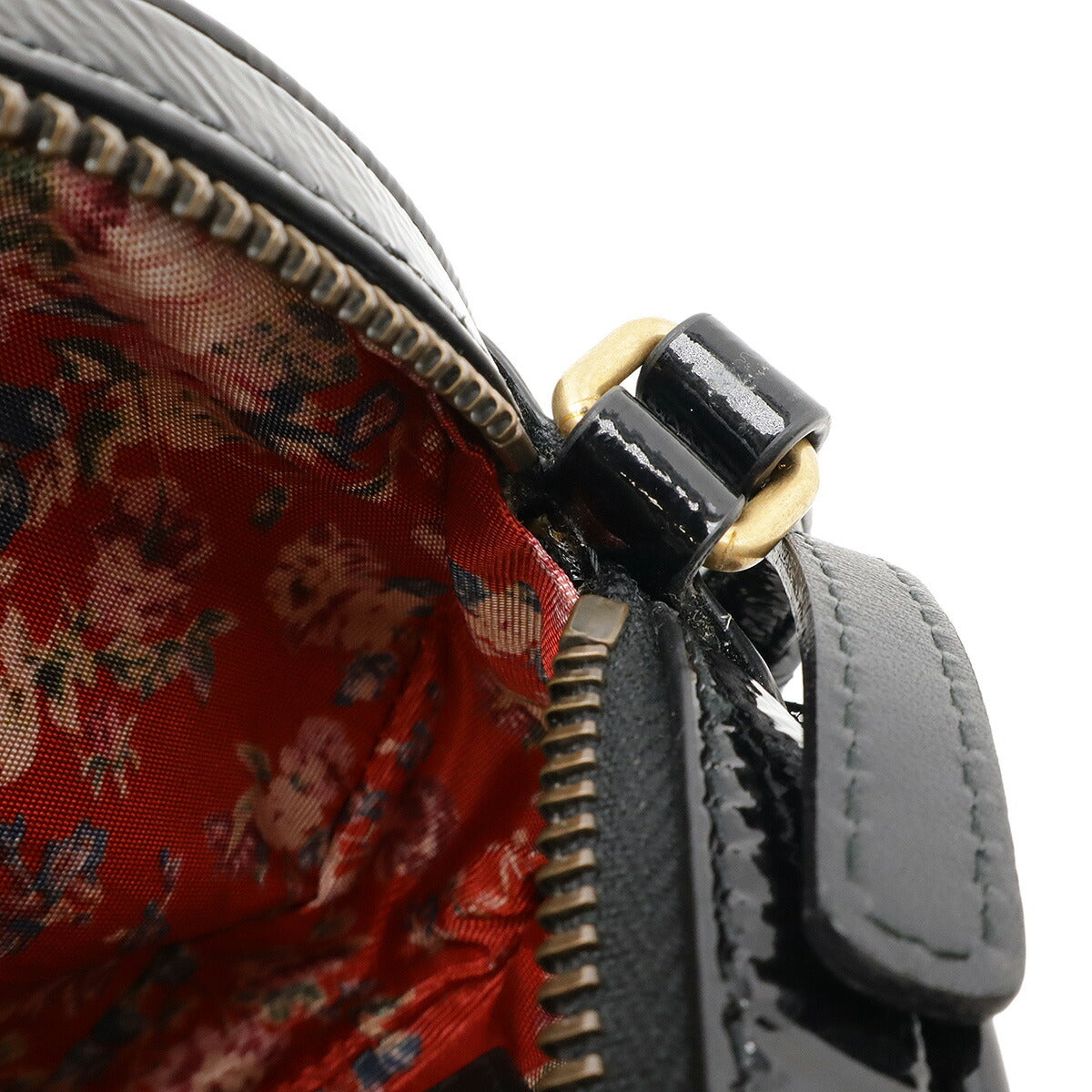 Gucci Game Patch Logo Patent Leather Shoulder Bag