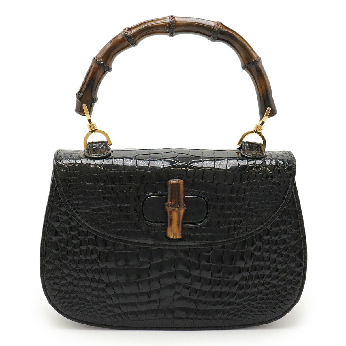 Gucci Bamboo Crocodile Handbag
