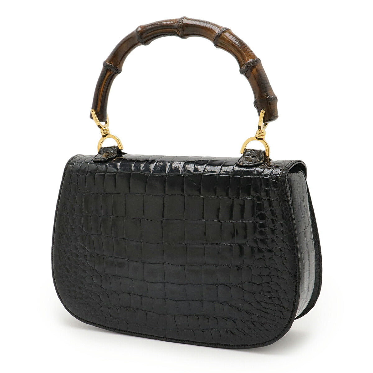 Gucci Bamboo Crocodile Handbag