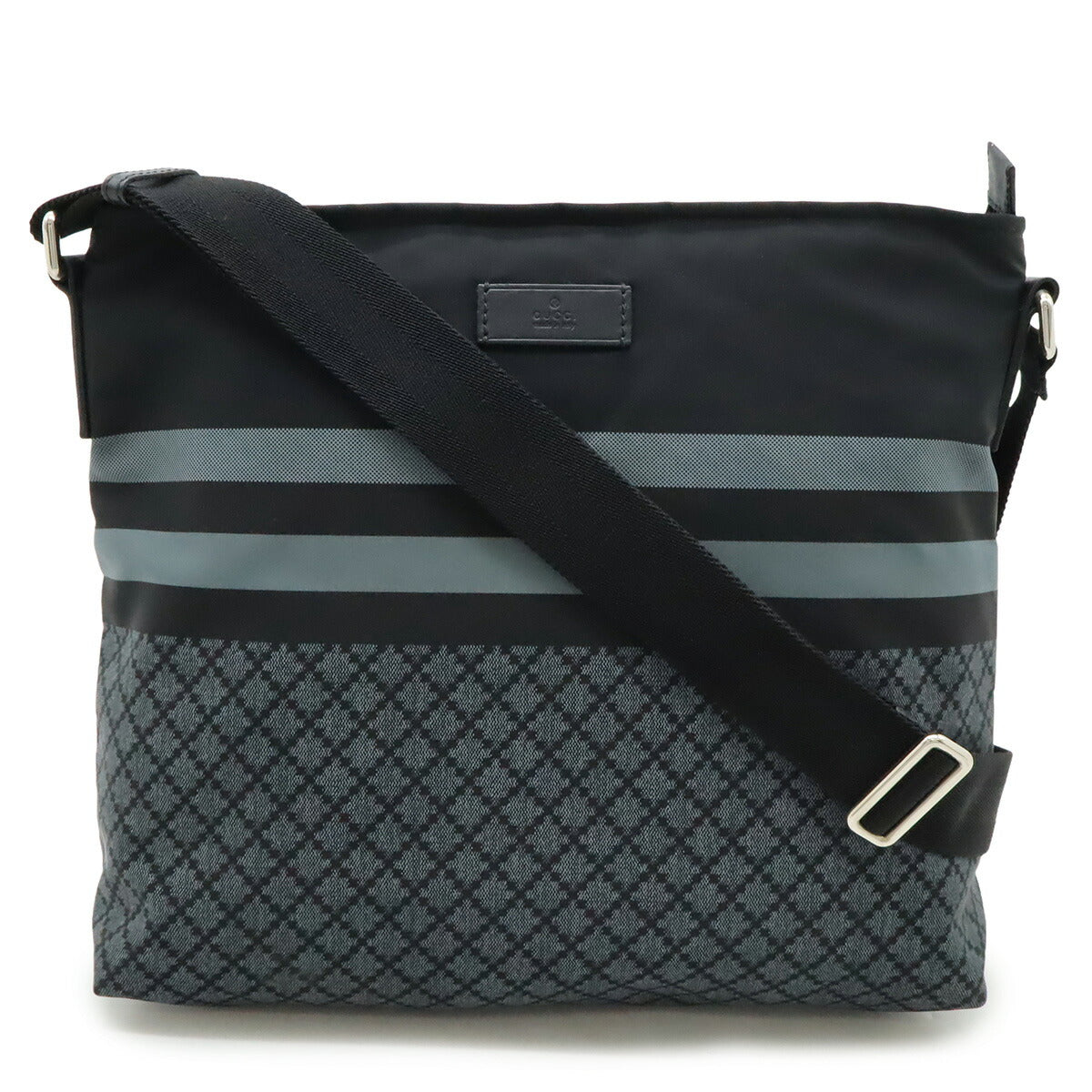 Gucci Diamante Nylon Leather Shoulder Bag