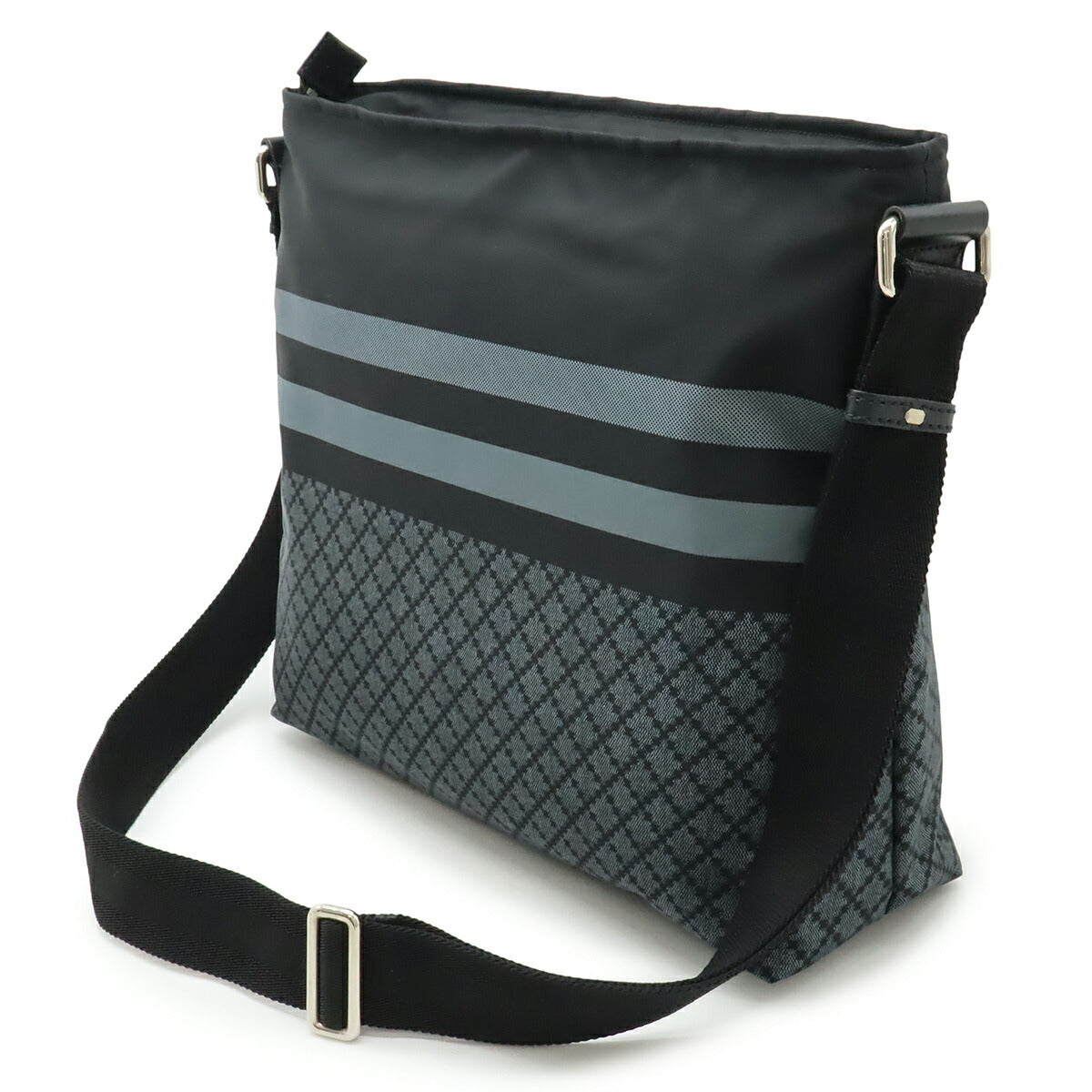 Gucci Diamante Nylon Leather Shoulder Bag