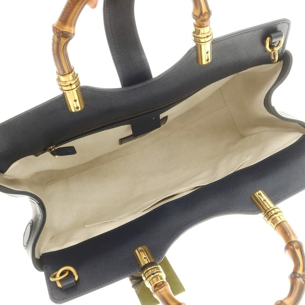 Gucci Bamboo Double G Straw Handbag