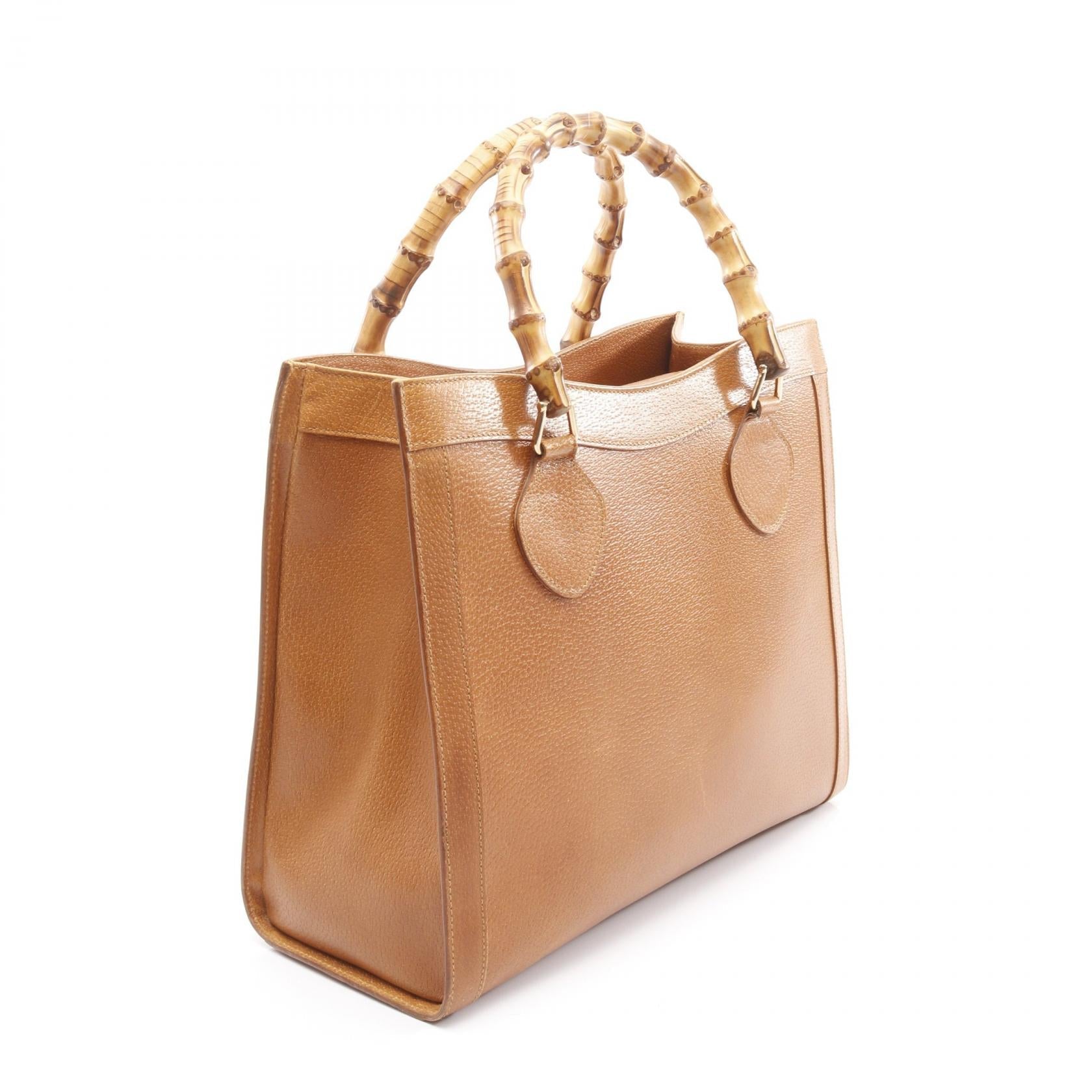 Gucci Bamboo Leather Tote Bag