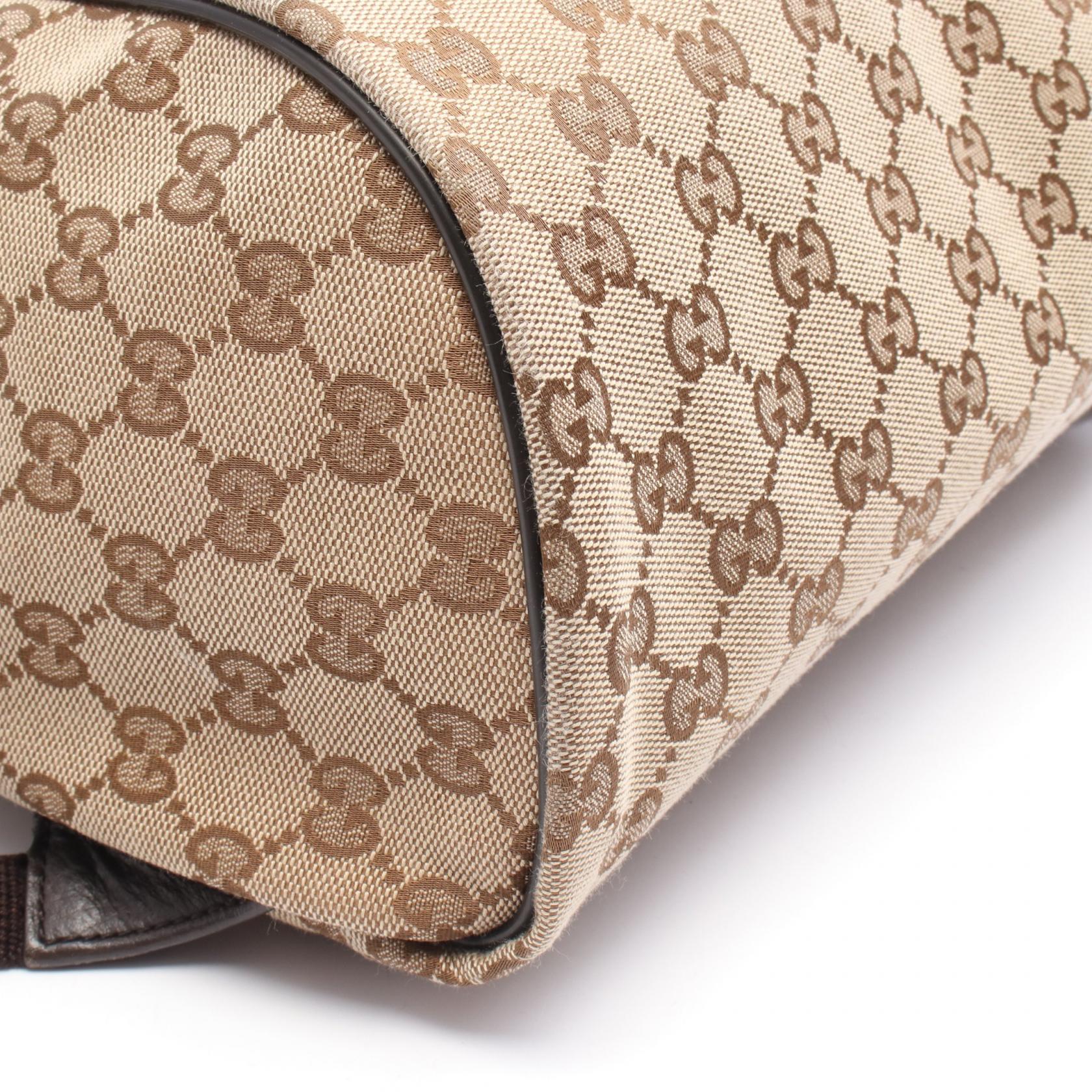 Gucci 449906 KY9NN Canvas Leather Backpack