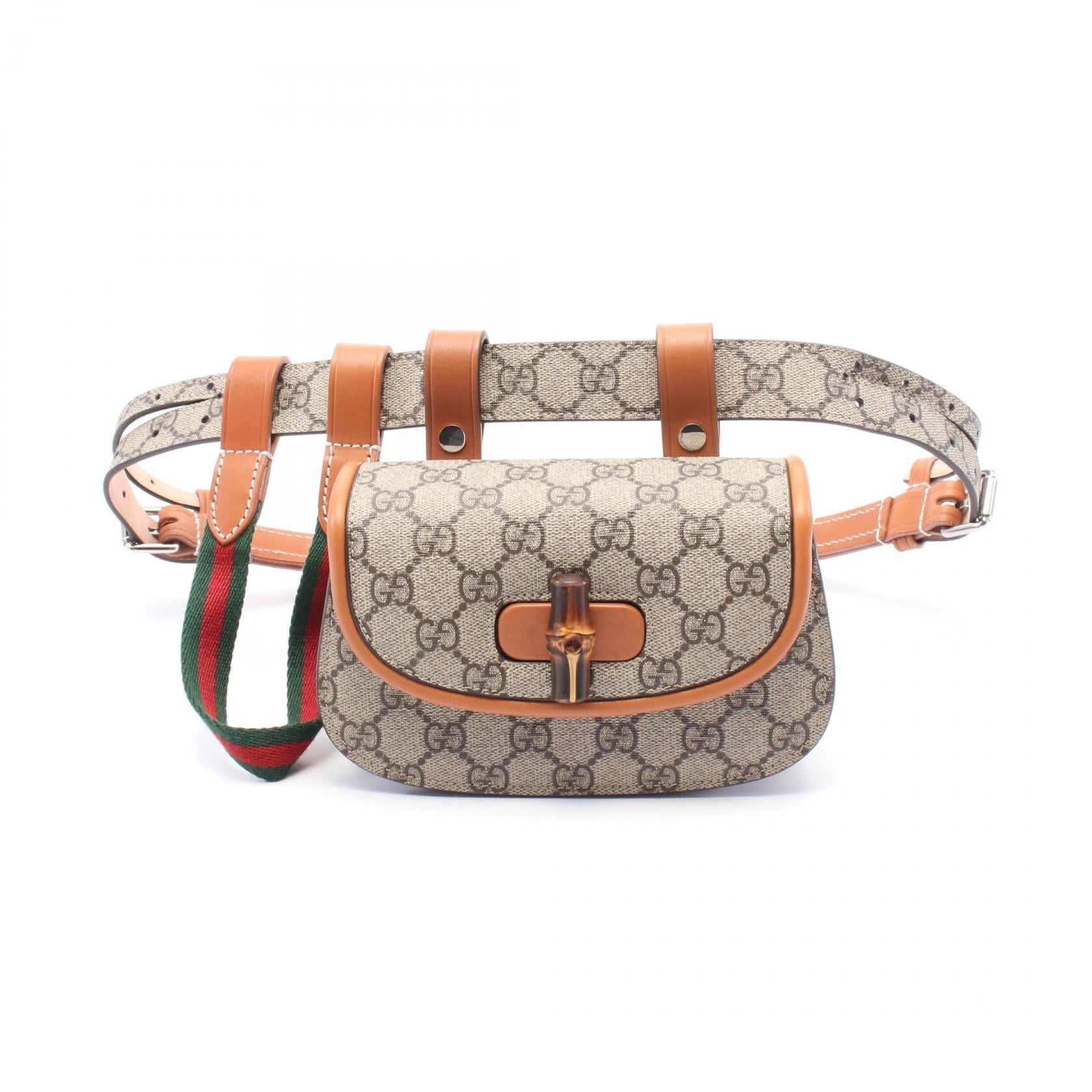 Gucci Bamboo 1947 PVC Coated Canvas Belt Bag