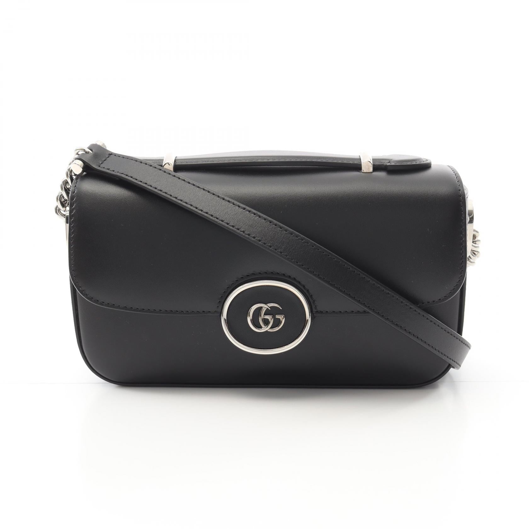 Gucci Double G Leather Shoulder Bag