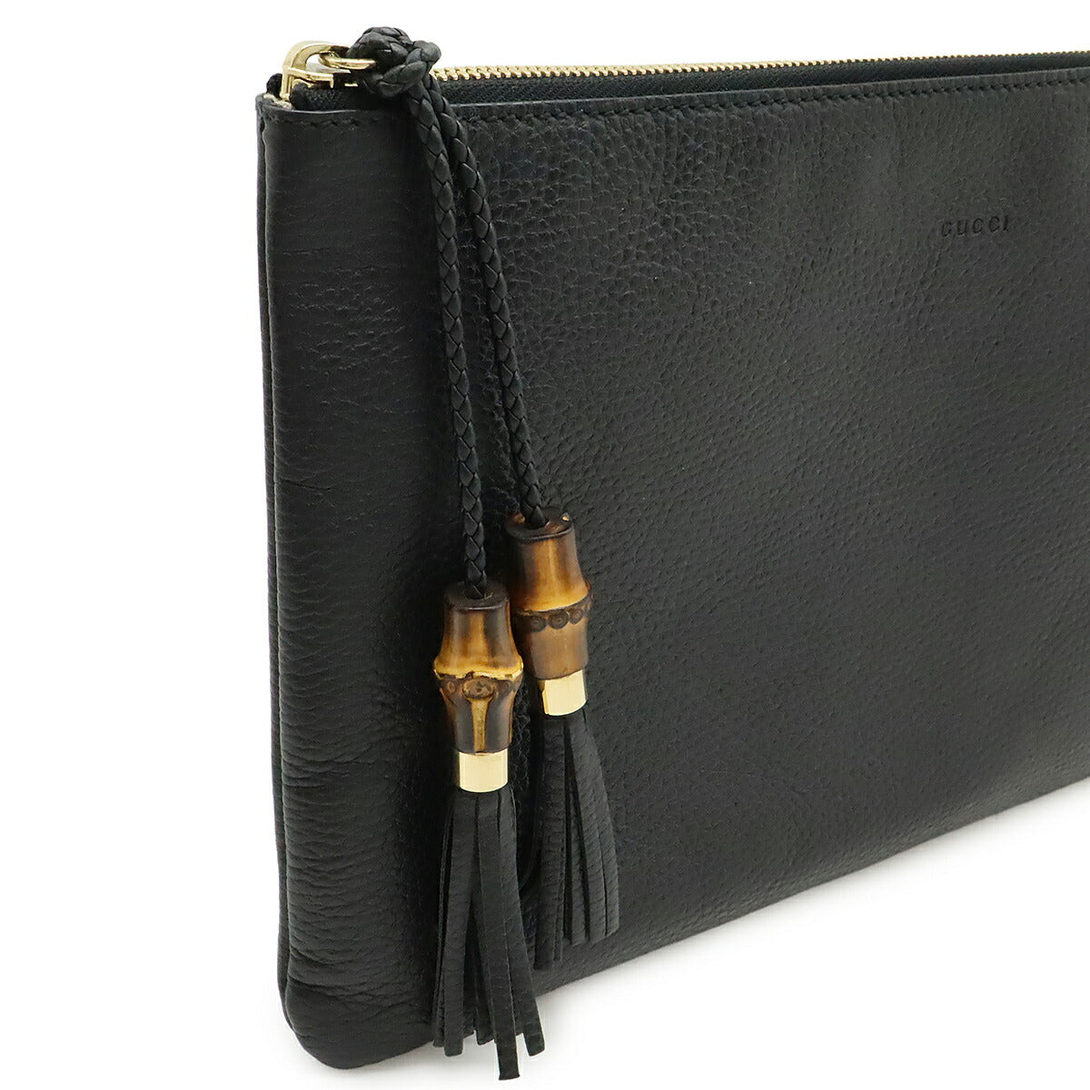 Gucci Bamboo Leather Clutch Bag
