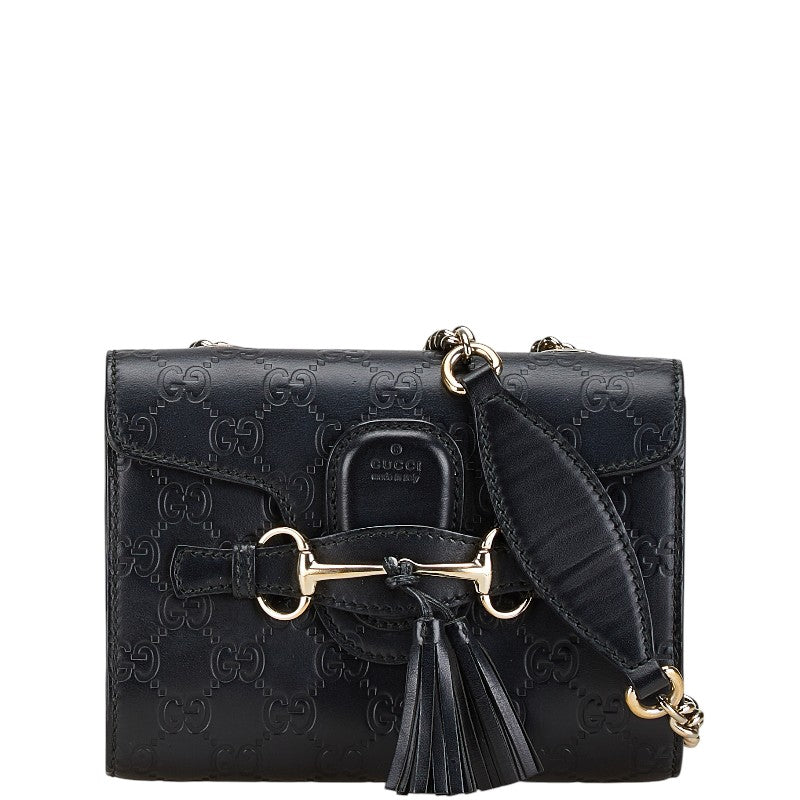 Gucci Emily Horsebit Guccissima Leather Shoulder Bag