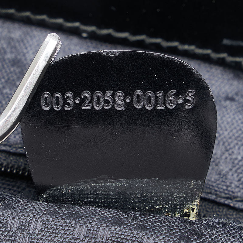 Gucci Bamboo Patent Leather Nylon Backpack