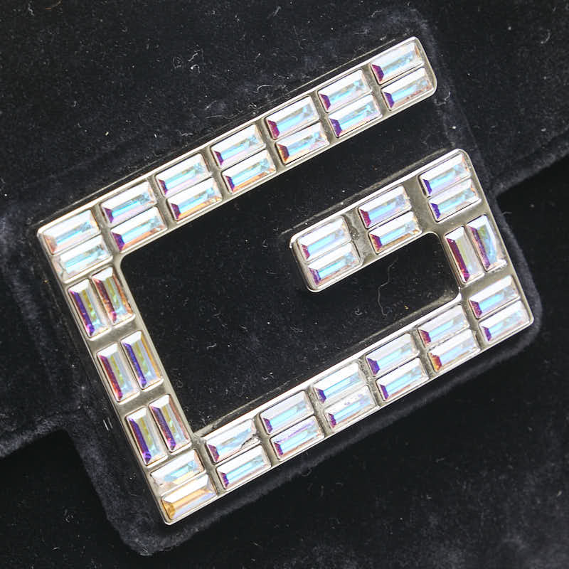 Gucci G Square Velour Shoulder Bag