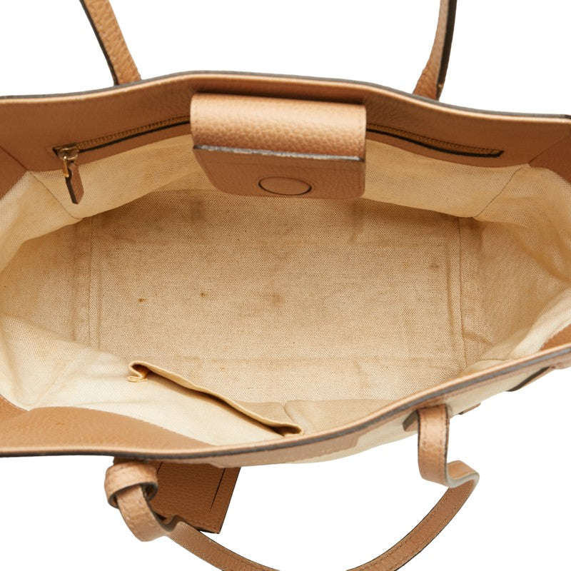 Gucci 354408 Canvas Leather Tote Bag