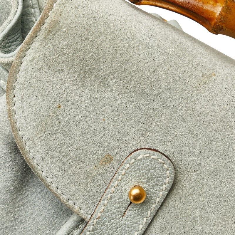 Gucci Bamboo Suede Leather Backpack