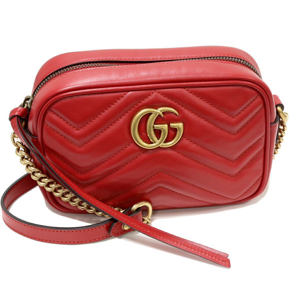 Gucci Calf GG Marmont Chain Mini Shoulder Bag 448065 DTD1T 6433